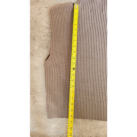 En Saison Karalie Knit Sweater Vest Pullover, Tan- Brown  Sz M - Picture 5 of 7
